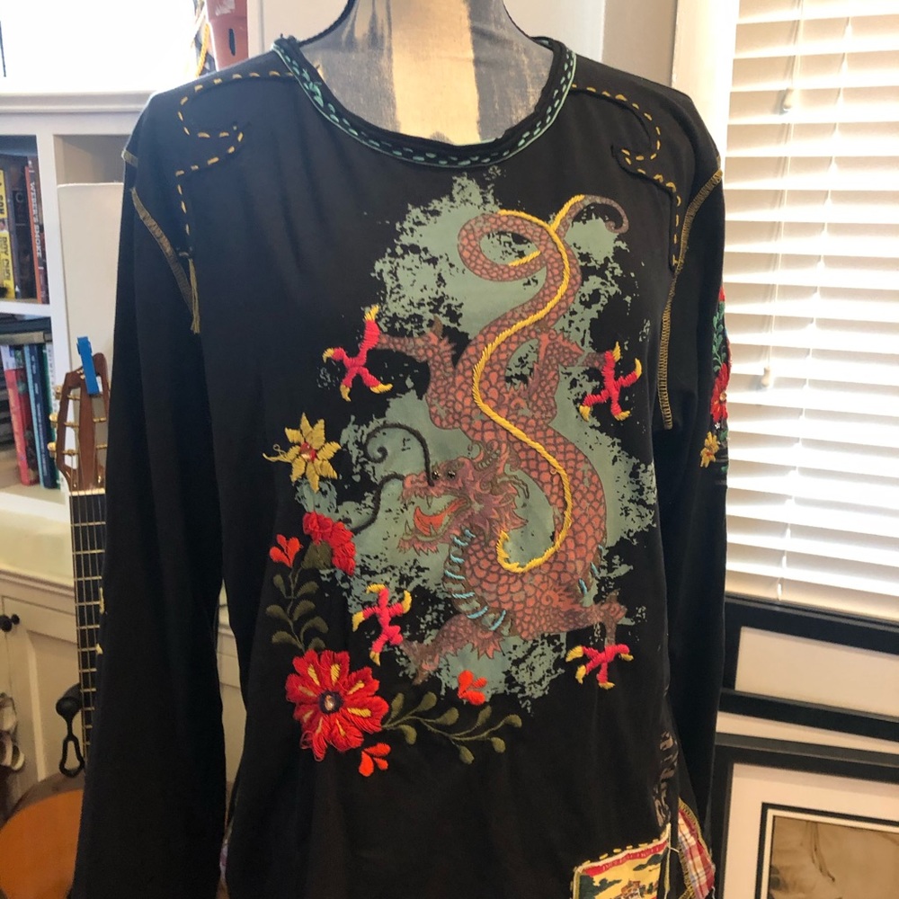 Double D Ranchwear Black 1x ladies tshirt